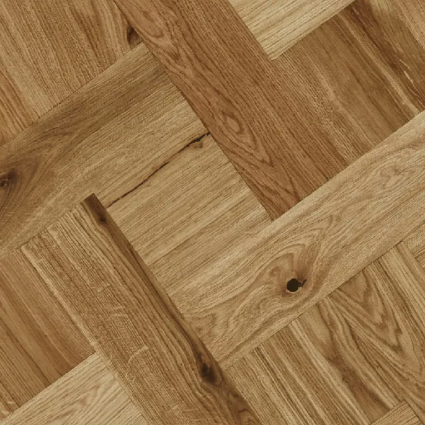 light-brown semi-solid flooring featuring a heavy charred-grain texture