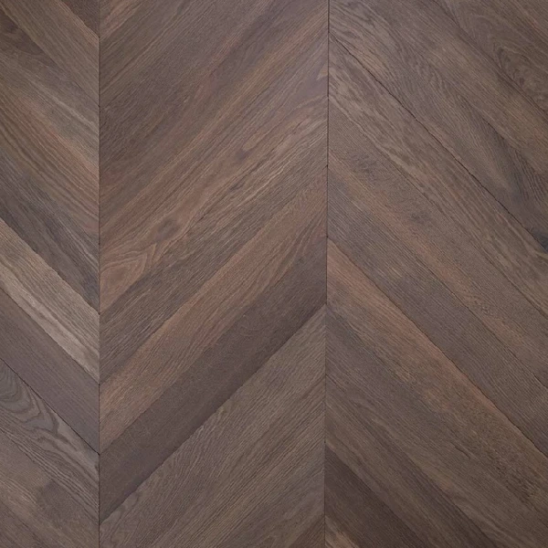 light-brown semi-solid wood flooring with a heavy, high-contrast charred grain